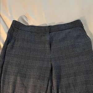 Banana Republic Black and White Plaid Cropped Pants